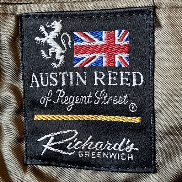 Austin Reed Vintage Tweed Wool Sport Coat Gray Barleycorn Fleck 42 44 Regent St - Picture 4 of 16